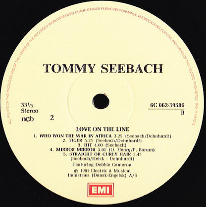 Tommy Seebach Featuring Debbie Cameron : Love On The Line (LP, Album)