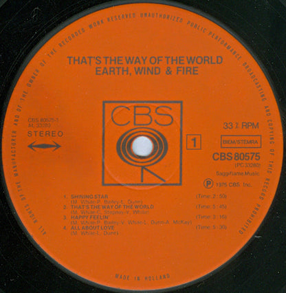 Earth, Wind & Fire : That's The Way Of The World (LP, Album, Gat)