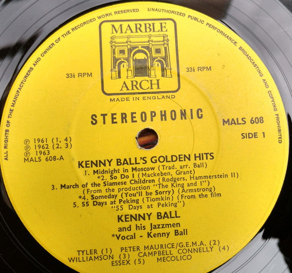 Kenny Ball And His Jazzmen : Kenny Ball's Golden Hits (LP, Comp, RE)