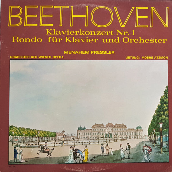 Ludwig van Beethoven - Menahem Pressler, Orchester Der Wiener Staatsoper, Moshe Atzmon : Klavierkonzert Nr. 1 / Rondo Für Klavier Und Orchester (LP)