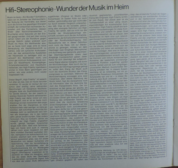 Berliner Philharmoniker, Herbert von Karajan – Franz Liszt, Pyotr Ilyich Tchaikovsky, Jean Sibelius : Hifi-Stereo-Festival 1 (LP, Comp)