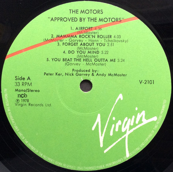 The Motors : Approved By The Motors (LP, Album)