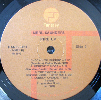 Merl Saunders : Fire Up (LP, Album)