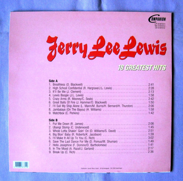 Jerry Lee Lewis : 18 Greatest Hits (LP, Comp)