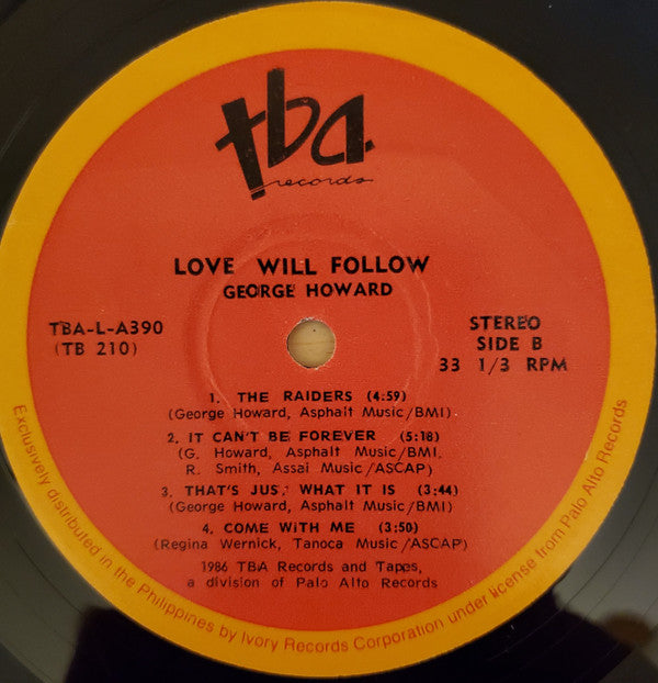 George Howard : Love Will Follow (LP, Album)