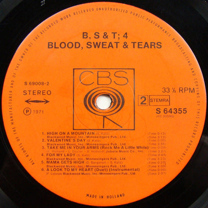 Blood, Sweat And Tears : B, S & T; 4 (LP, Album)