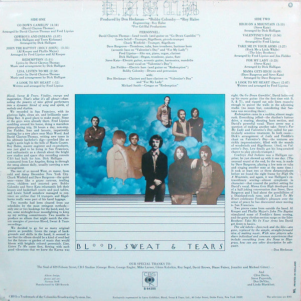 Blood, Sweat And Tears : B, S & T; 4 (LP, Album)