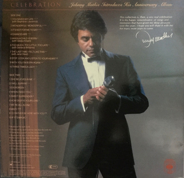 Johnny Mathis : Celebration - The Anniversary Album (LP, Comp)