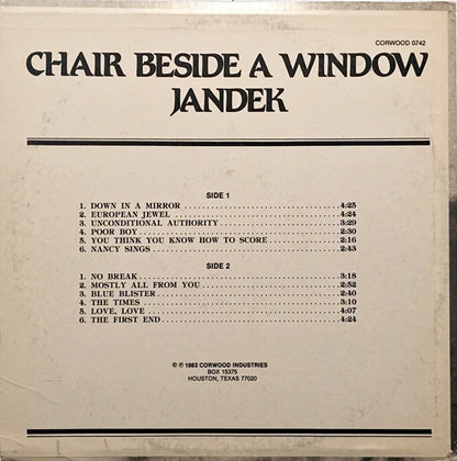 Jandek : Chair Beside A Window (LP, Album)