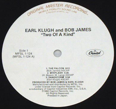 Earl Klugh & Bob James : Two Of A Kind (LP, Album, Ltd, RM)