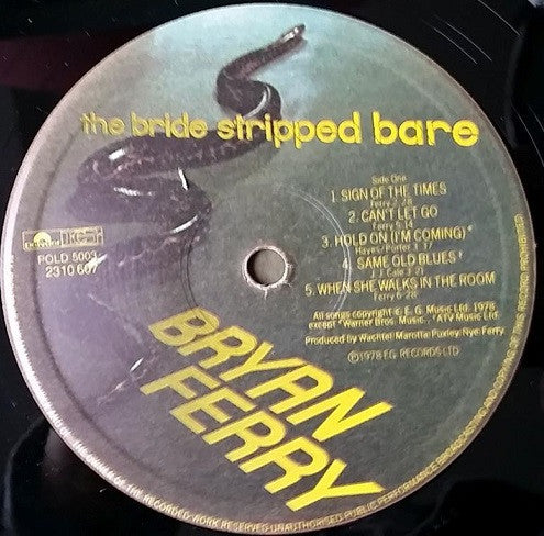 Bryan Ferry : The Bride Stripped Bare (LP, Album, Gat)