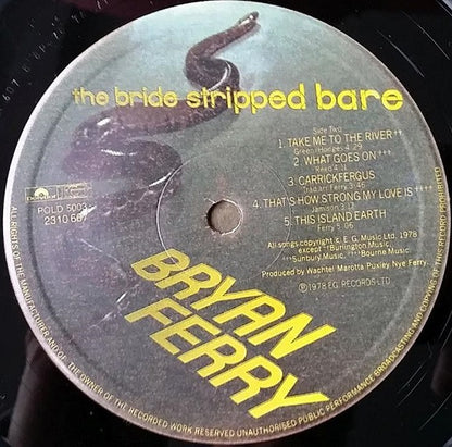 Bryan Ferry : The Bride Stripped Bare (LP, Album, Gat)