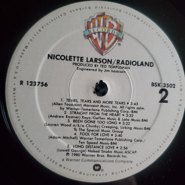 Nicolette Larson : Radioland (LP, Album, Club)