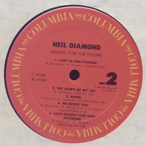 Neil Diamond : Headed For The Future (LP, Album, Car)