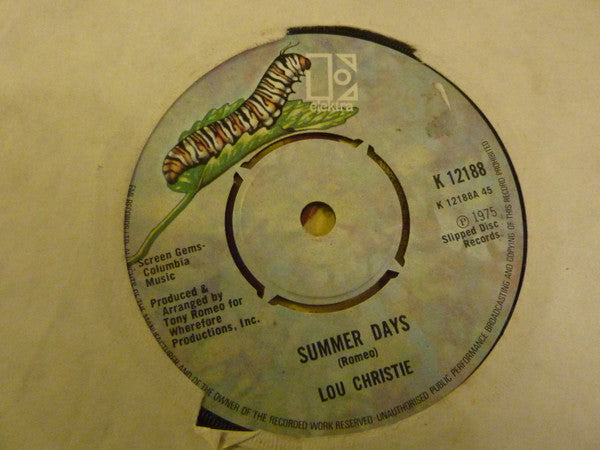 Lou Christie : Summer Days (7")