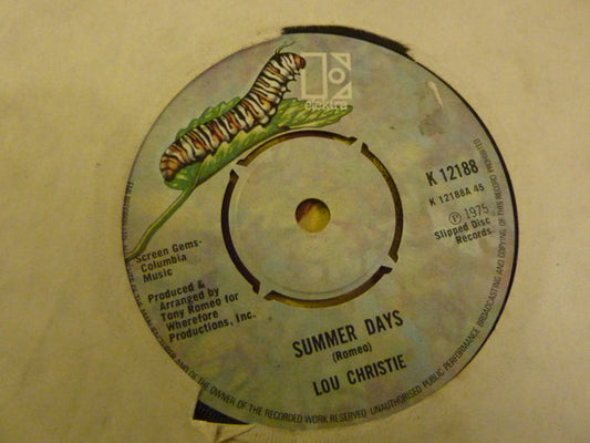 Lou Christie : Summer Days (7")