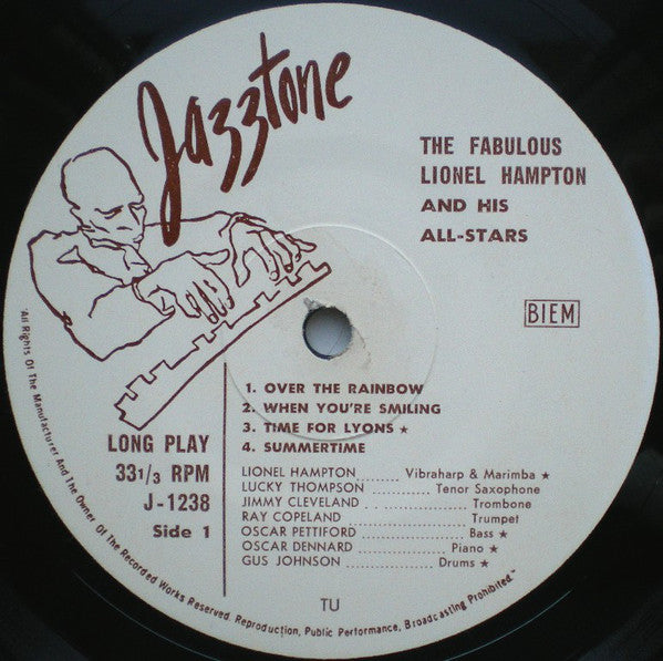 Lionel Hampton All Stars : The Fabulous Lionel Hampton And His All-Stars (LP, Album, Mono)