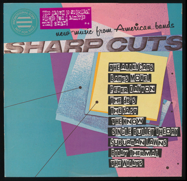 Various : Sharp Cuts (New Music From American Bands) (LP, Comp, Promo)