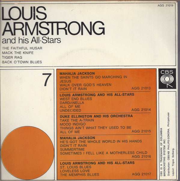 Louis Armstrong And His All-Stars : 7 - Take It, Satch (7", EP)