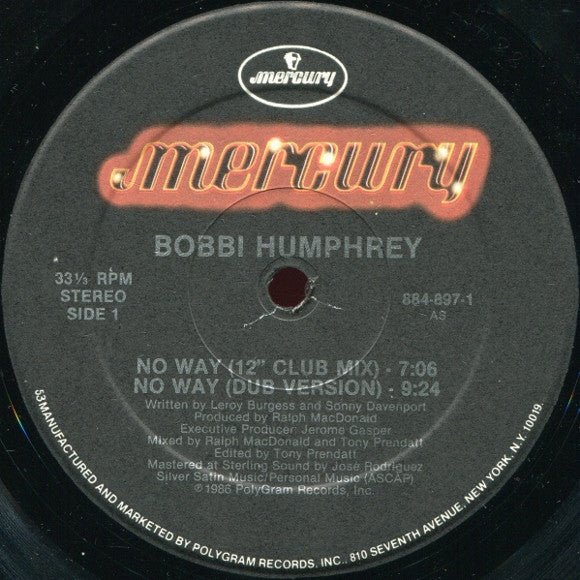 Bobbi Humphrey : No Way (12")