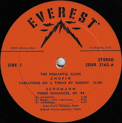 Jean-Pierre Rampal : The Romantic Flute (LP, Album)