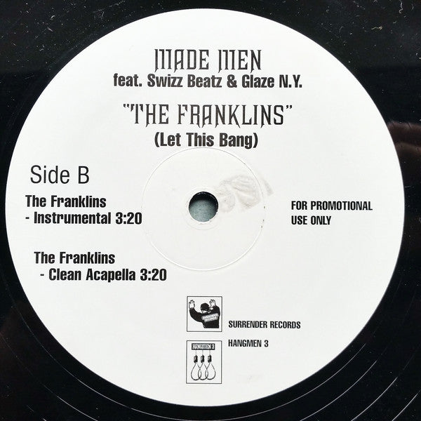 Made Men Featuring Swizz Beatz & Glaze N.Y. : The Franklins (12", Promo)