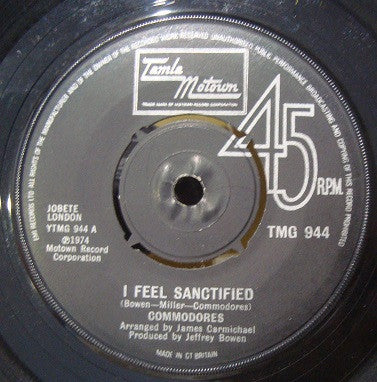 Commodores : I Feel Sanctified (7", Single)