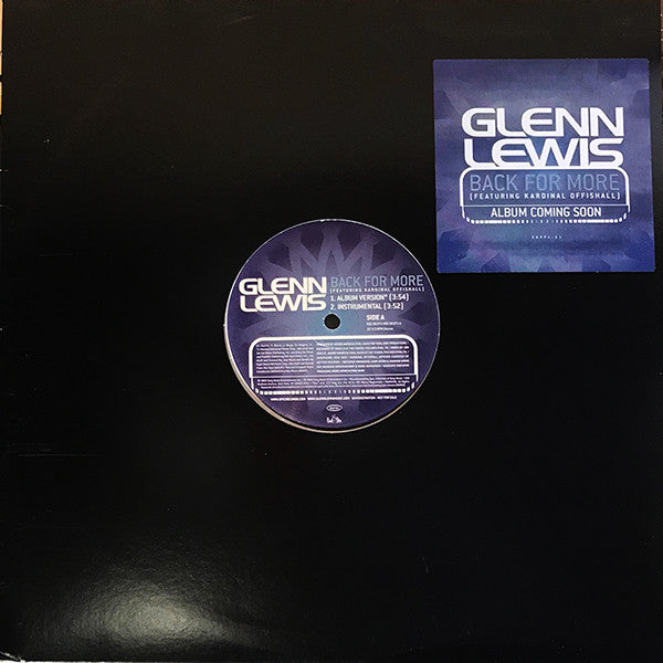 Glenn Lewis : Back For More (12", Promo)