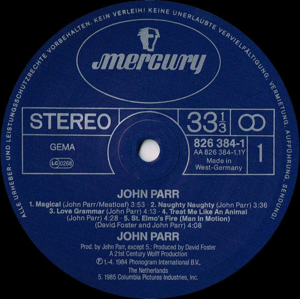 John Parr : John Parr (LP, Album)