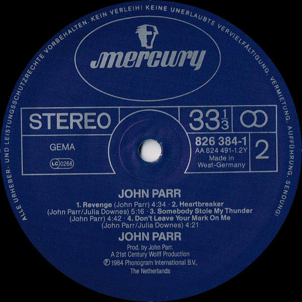 John Parr : John Parr (LP, Album)