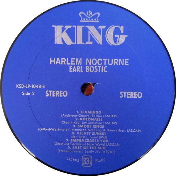 Earl Bostic : Harlem Nocturne (LP, Album, Wid)