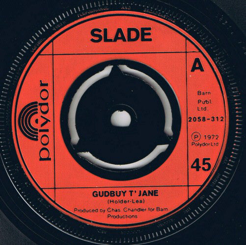 Slade : Gudbuy T' Jane (7", Single)