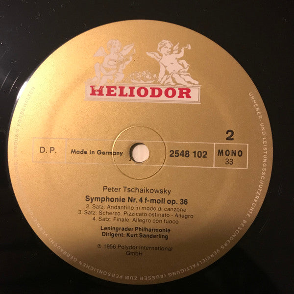 Pyotr Ilyich Tchaikovsky - Leningrad Philharmonic Orchestra, Kurt Sanderling : Symphonie Nr. 4 f-moll - Symphony No. 4 in F minor (LP, Mono, RE)