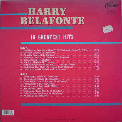 Harry Belafonte : 18 Greatest Hits (LP, Comp)