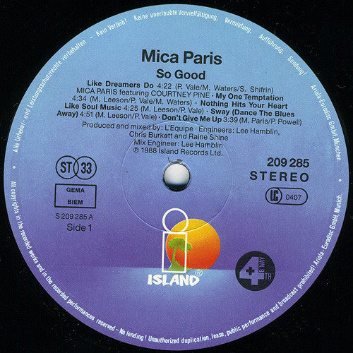 Mica Paris : So Good (LP, Album)