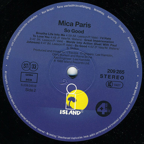 Mica Paris : So Good (LP, Album)