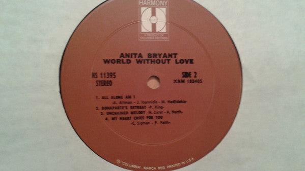 Anita Bryant : World Without Love (LP, Comp)