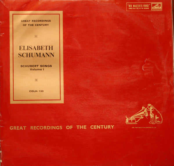 Elisabeth Schumann : Schubert Songs Volume 1 (LP, Comp, Mono)