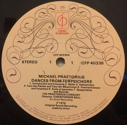 Michael Praetorius : Dances From Terpsichore, Holborne Short Airs Both Grave & Light, Lambranzi Dances (LP)