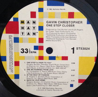 Gavin Christopher : One Step Closer (LP, Album)