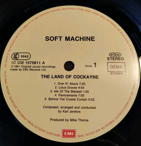 Soft Machine : Land Of Cockayne (LP, Album, RE)