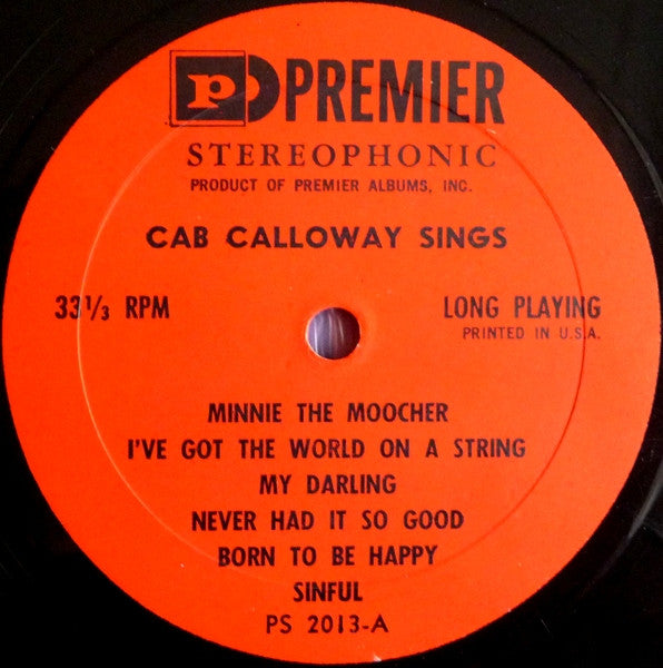 Cab Calloway : Sings Hi-Di-Hi-Di-Ho (LP, Comp)