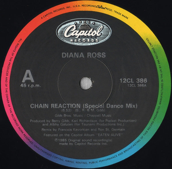 Diana Ross : Chain Reaction (Special Dance Remix) (12", Single)