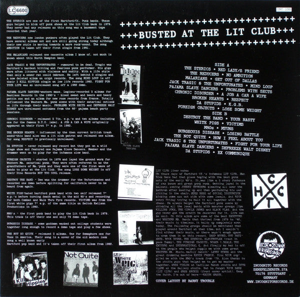 Various : Busted At The Lit Club: Shielded By Death #2000 (LP, Comp)