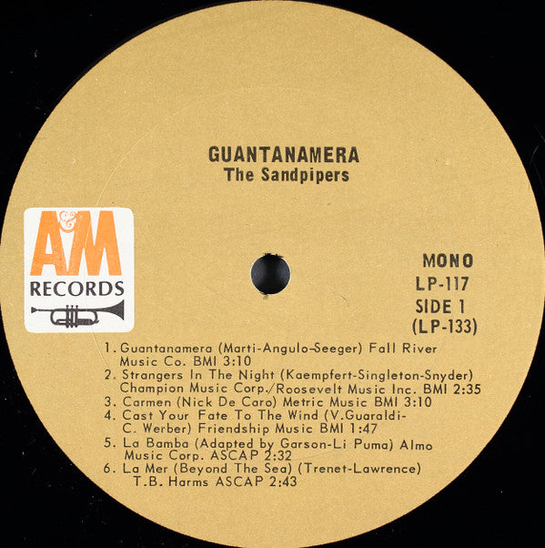 The Sandpipers : Guantanamera (LP, Album, Mono)