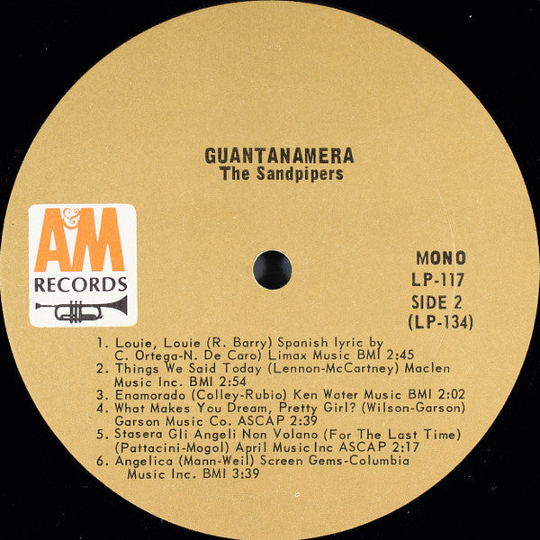 The Sandpipers : Guantanamera (LP, Album, Mono)