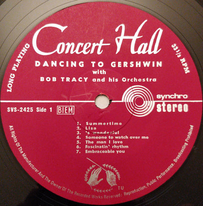 Bob Tracy And His Orchestra : Dancing To Gershwin (LP)