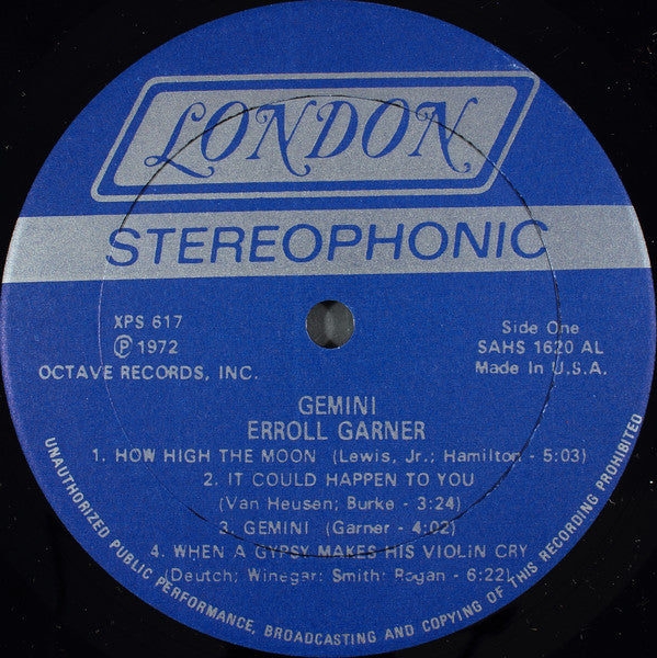 Erroll Garner : Gemini (LP)