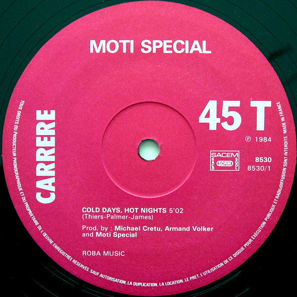 Moti Special : Cold Days, Hot Nights / Visions Of You (12", Maxi)