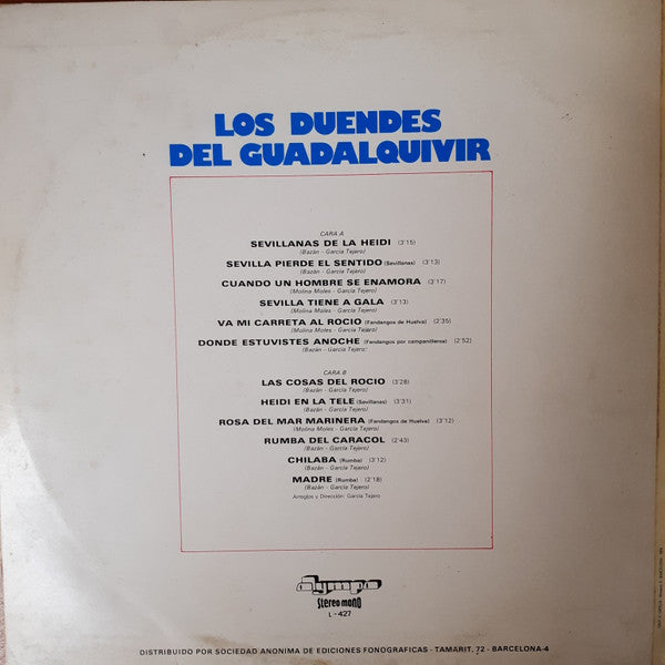 Los Duendes Del Guadalquivir : Sevillanas De La Heidi (LP, Mono)